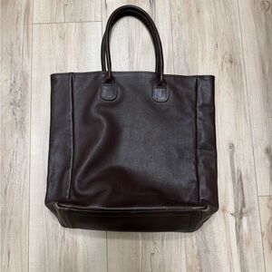 ILI Dark Brown Leather Tote Bag